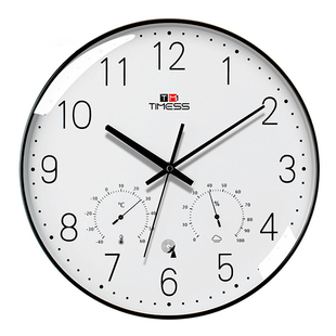 TIMESS电波钟挂钟客厅家用时尚创意挂墙轻奢装饰大气静音时钟智能