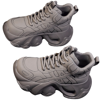 厚底休闲高帮女鞋子2026年超火老爹鞋内增高秋季新款透气松糕爆款