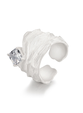 T.MAJOR男女纯银肌理感开口戒