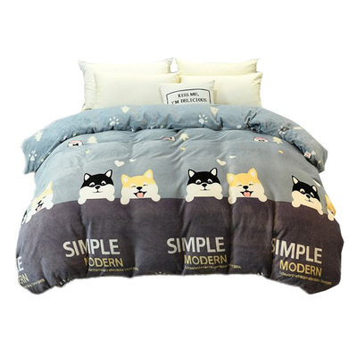 加厚牛奶绒被套单件活动冲量中