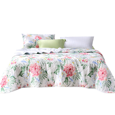 富安娜全棉空调被夏薄被子可机洗水洗纯棉夏凉被芯夏季单双人夏被