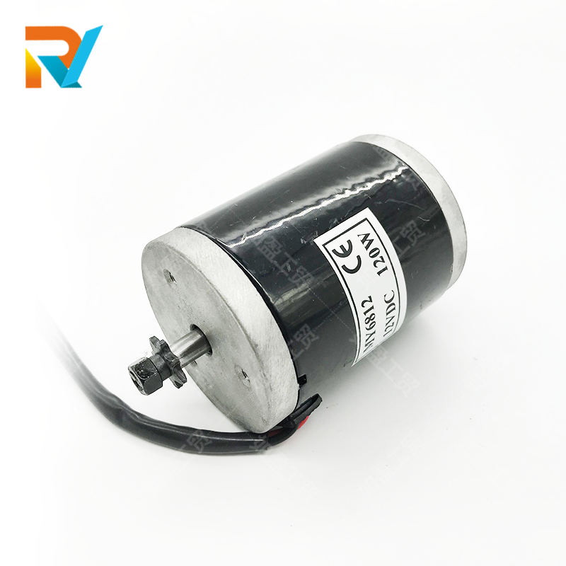 12V100W高速电机12伏100W电动车电机马达直流小电机24V120W同步带