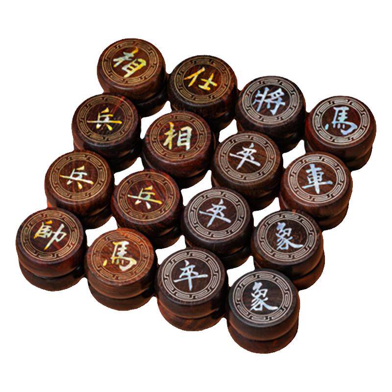 象棋手工镶嵌贝壳螺钿银丝