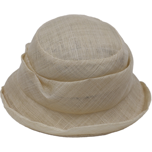 Lion~茶会返场 你没有见过的麻纱褶皱盆帽渔夫帽遮阳帽礼帽春夏女