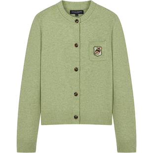 【赵露思同款】TeenieWeenie小熊女装冬款绵羊毛针织开衫毛衣外套