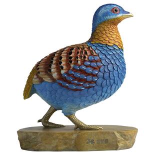 铜师傅 铜摆件《铜师傅百鸟集》之红喉山鹧鸪 铜工艺品饰品摆件