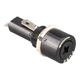 R3-22十字保险丝座 FUSE 10A250V  6*30mm 旋纽式进口保险座 UL