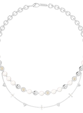 Mouhooland/暮后之地爱与新生双排串珠项链小众设计颈链情侣款ins