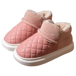 厚底包跟棉鞋女士2025新款冬季外穿加绒加厚保暖防滑家居棉拖鞋女