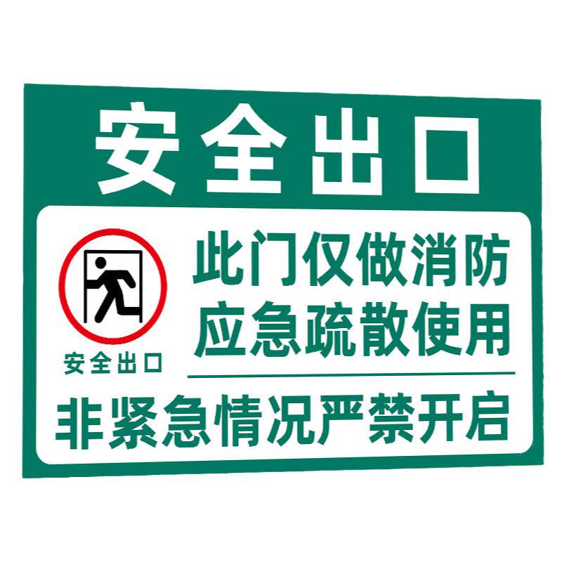 安全门标识牌安全出口指示牌