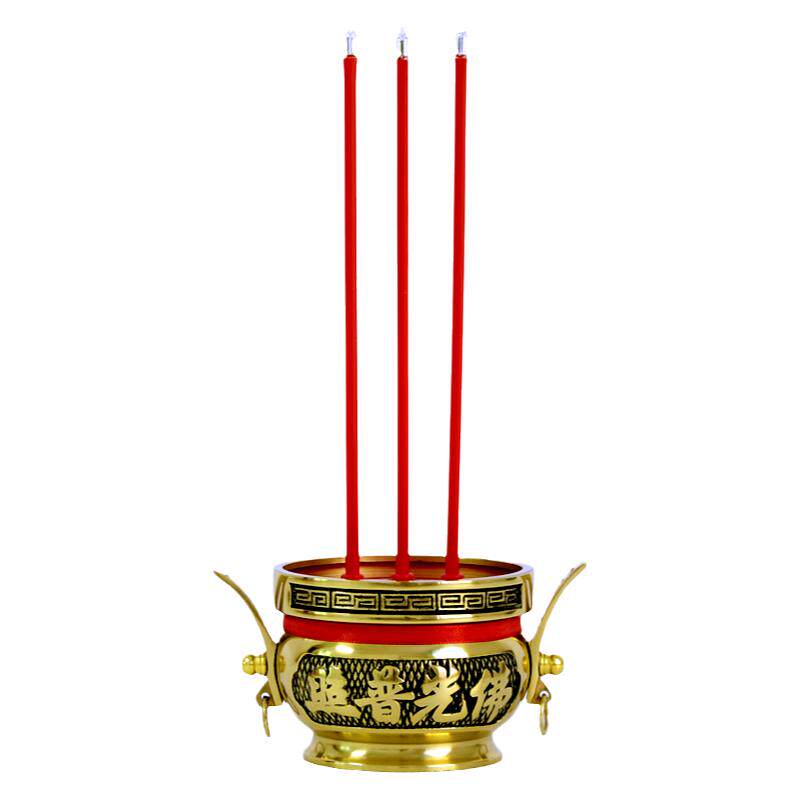 纯铜电子香炉供奉电子蜡烛灯供佛 led长明灯招财神灯佛前供灯观音