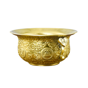 纯铜聚宝盆摆件客厅家用风水大号双龙聚宝盆招财聚财店铺开业礼品