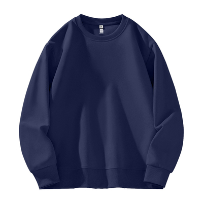 GV真维斯藏青色卫衣男款秋冬季男士重磅套头衫加绒加厚圆领外套B