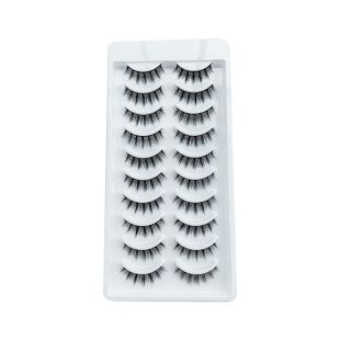 C25小恶魔雷姆cos混血假睫毛单簇网红浓密卷翘硬梗芭比磨尖上睫毛