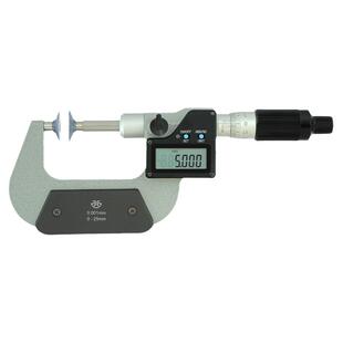 青量外径千分尺高精度青海量具数显电子公法线千分尺盘头圆蝶形