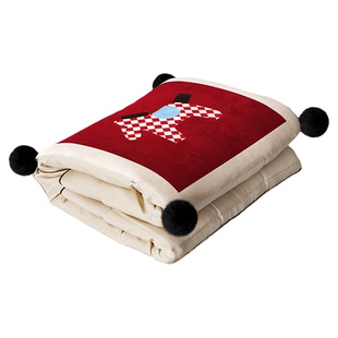 马来有福2026新款马年抱枕抱枕被二合一毯子车载办公室两用厚盖毯