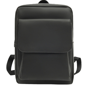 觅旧高级感双肩包男书包14寸16寸通勤皮质电脑男士商务出差背包