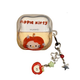 趣味可爱波浪边freeclip2保护壳适用于华为freeclip红苹果KT蓝牙6i保护套airpodspro3透色软壳7i防摔Pro4新年