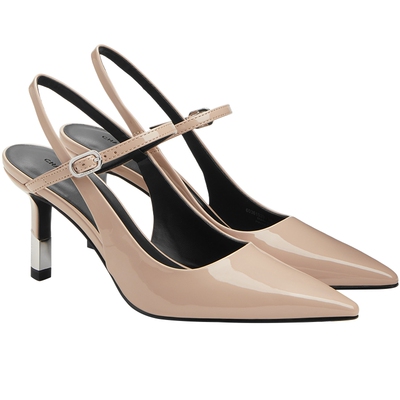 CHARLES&KEITH春季女鞋CK1-60361529法式通勤尖头细高跟凉鞋女