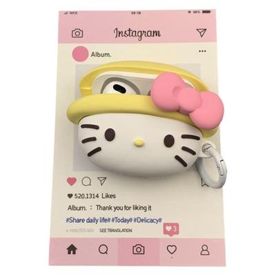 适用华为freebuds 6i耳机壳se2可爱kt猫保护套5i耳机保护壳4/4e无线蓝牙硅胶软壳保护壳clip耳夹pro3防摔卡通