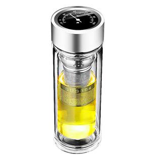 2026新款显温双层玻璃杯男办公室水杯子女防摔泡茶杯家用便携车载