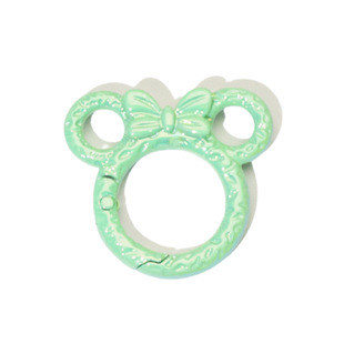 烤漆彩色弹簧扣圆形开口环米奇弹簧圈钥匙扣DIY配件合金连接环