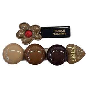 美拉德圆珠花朵发夹女前额刘海夹子边夹bb夹发卡2026新款高端头饰