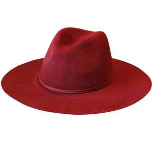 浪漫大边毡帽宽檐羊毛呢帽名媛礼帽女英伦帽子百搭逛街爵士帽潮帽