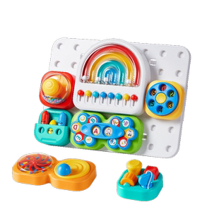 澳贝忙碌板蒙特梭利教具早教婴儿宝宝益智玩具拼装百宝箱洞洞板
