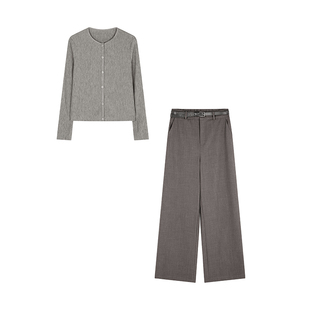 IHIMI入秋针织秋天一整套穿搭两件套女2025秋季新款减龄秋装套装