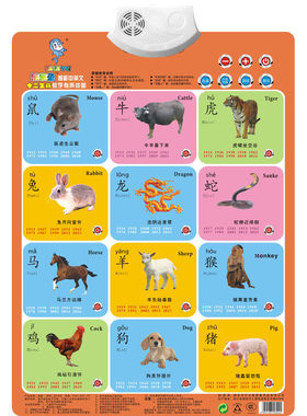 早教挂图中英文交通工具有声挂图