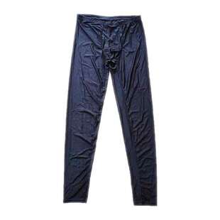 男士性感打底裤诱惑油亮超紧身丝滑高弹力透明免穿内裤二合一秋裤