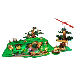 YEABRICKS适用乐高ICONS系列10354灯饰指环王夏尔郡LED灯光组配件