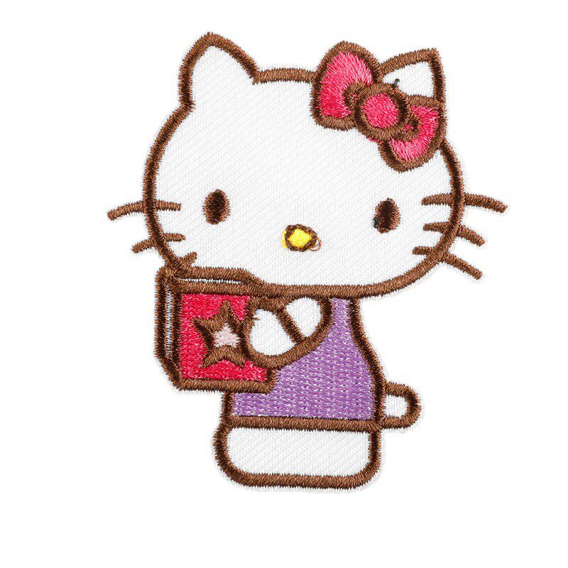 KT猫衣服补丁贴裤子破洞修补装饰贴布HelloKitty刺绣布贴自粘免缝