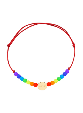 LaMomeBijou镀金奖牌小红绳