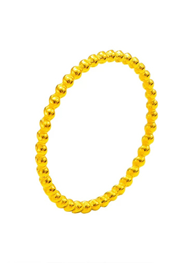 时尚素圈小金圆珠戒指