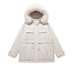 300斤特大码女装时尚减龄连帽厚实保暖棉服女胖mm设计感毛绒外套