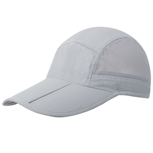 夏季防晒鸭舌帽子女山系登山太阳帽透气折叠遮阳防紫外线钓鱼帽男