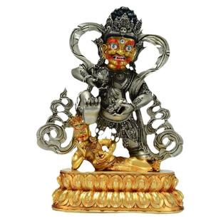 欧斯特白铜鎏金《黑财神》精工铜雕《五姓财神》五色财神铜像摆件