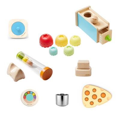 【入会领券】kidsbay9-10月龄宝宝早教盒子婴儿蒙氏玩具实木教具