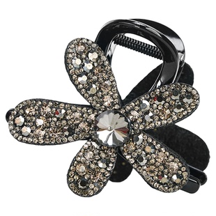 兰壹壹花嫣抓夹星光闪闪满钻花朵抓夹轻奢高级感后脑勺盘发发饰