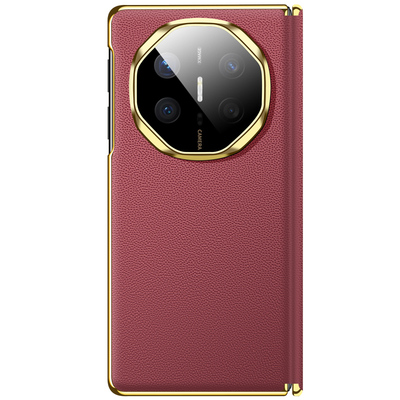 适用华为matex6款电镀素皮手机壳