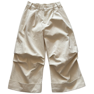 舒适松弛感裤子女款春装休闲裤宽松慵懒风洋气时髦2026超火九分裤