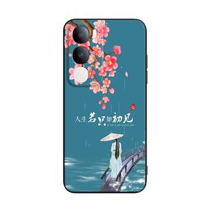 秋昊适用于vivoy50 5g手机壳v2443a时尚国风vovay50m 5g潮流主题V2443A精美素描。维沃y50M 5G防摔硅胶保护套