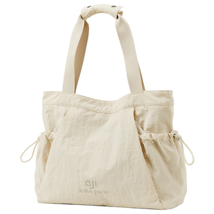 阿季新款高级感大容量托特包女帆布通勤轻便旅行大学生上课单肩包