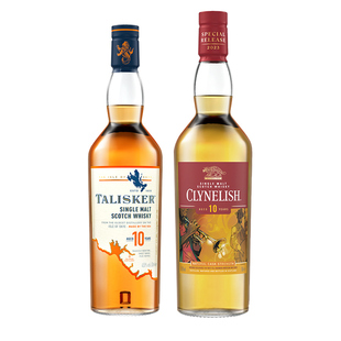 【官方正品】帝亚吉欧泰斯卡10年500ml+克里尼利基10年威士忌组合