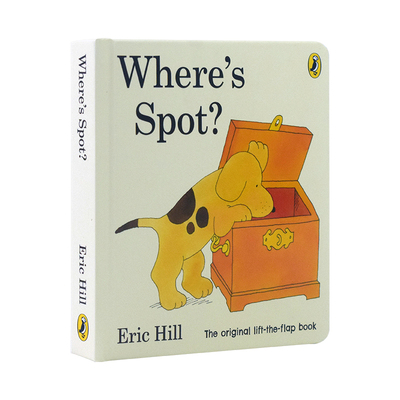 Where's Spot 小波在哪里 纸板书翻翻书 幼儿启蒙 睡前故事 亲子英语阅读语感培养 颜色丰富明亮 英文原版进口儿童图书