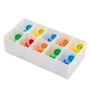 手牌收纳盒洗浴手环线圈钥匙分格盘健身房会员酒店前台卡片整理盒