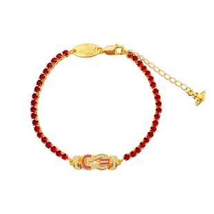 CAMIERY西太后红方钻八字扣手链女款2026新款轻奢小众精致本命年