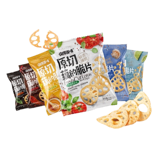 偶得莲味原切藕的脆片脆藕片莲藕脆片办公室零食追剧网红休闲小吃